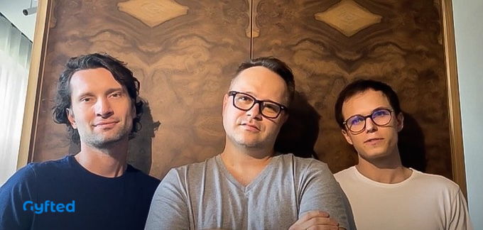 Gyfted - Michał Kosiński, Robert Kowalski, Adam Szefer, cofounderzy startupu Gyfted 