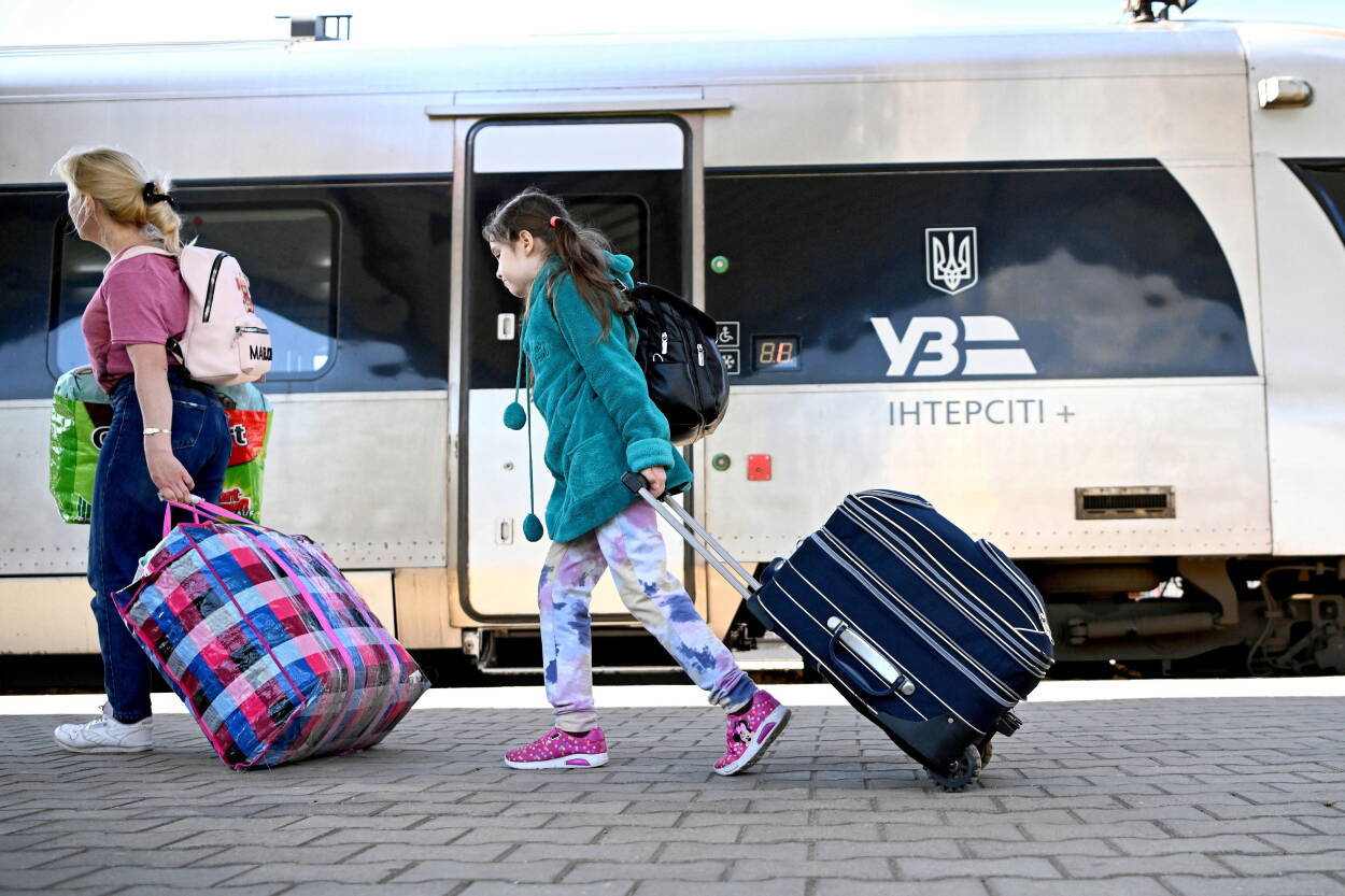 Українські біженці у прикордонному Перемишлі Fot. PAP/Darek Delmanowicz