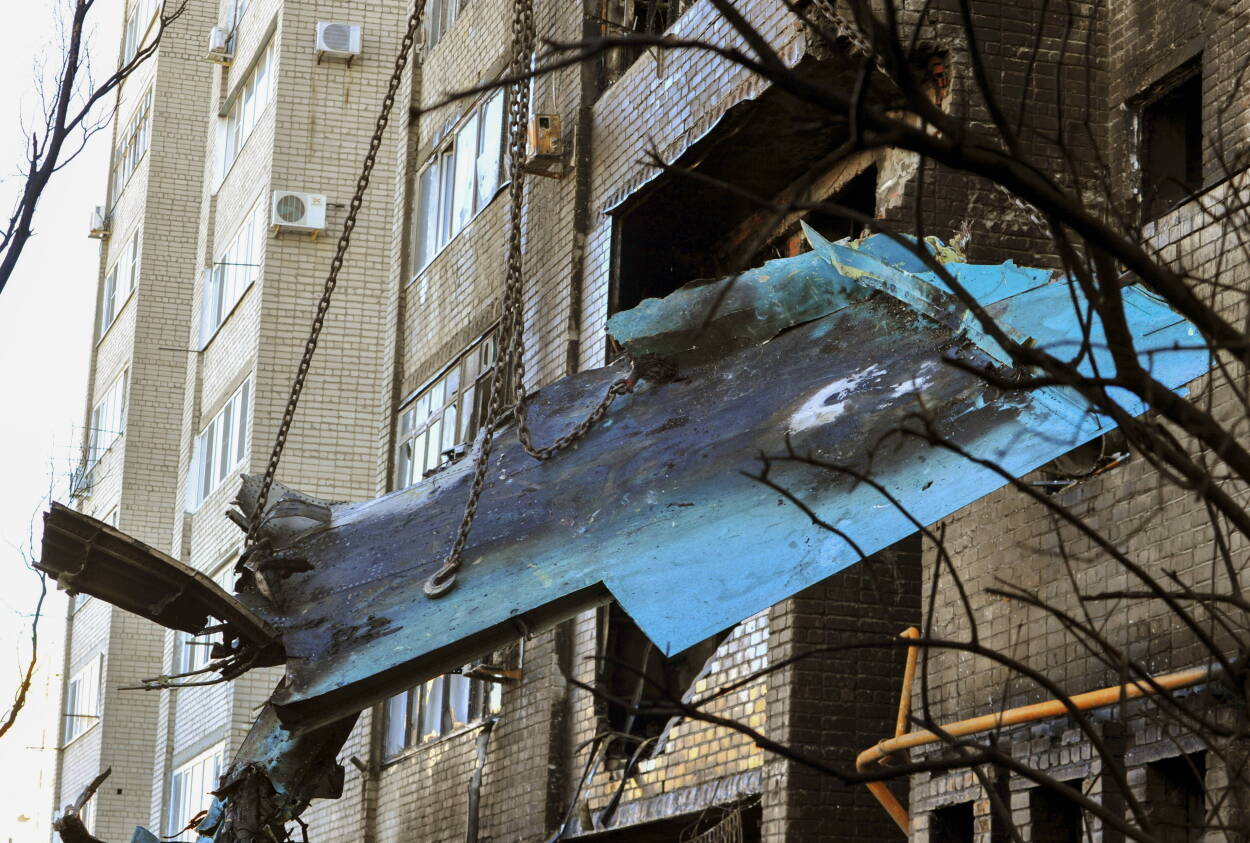 У Єйську розбився бомбардувальник Су-34, Fot. PAP/EPA/ARKADY BUDNITSKY
