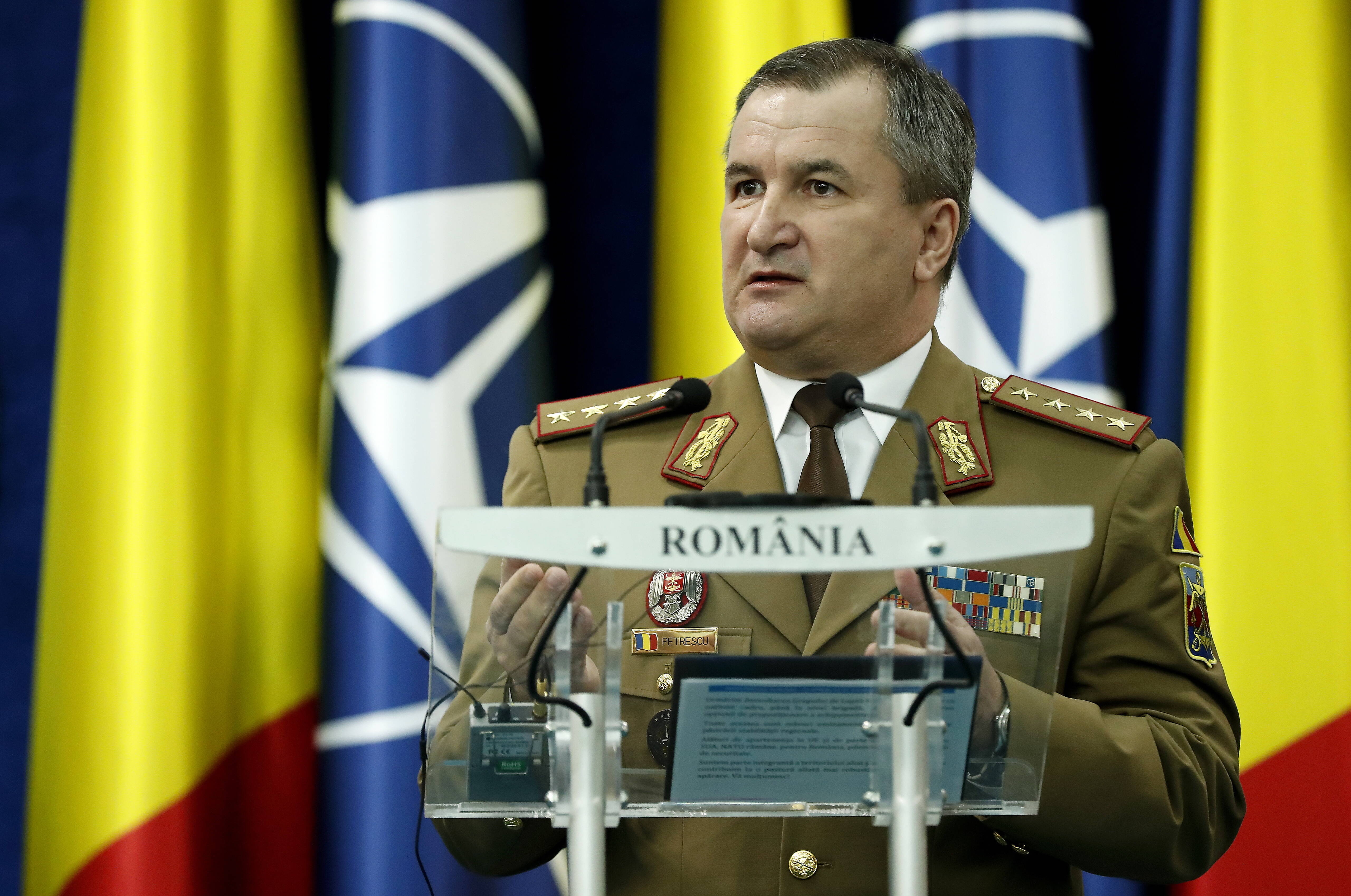 Начальник Генштабу армії Румунії генерал Даніель Петреску. Fot. PAP/EPA/ROBERT GHEMENT 