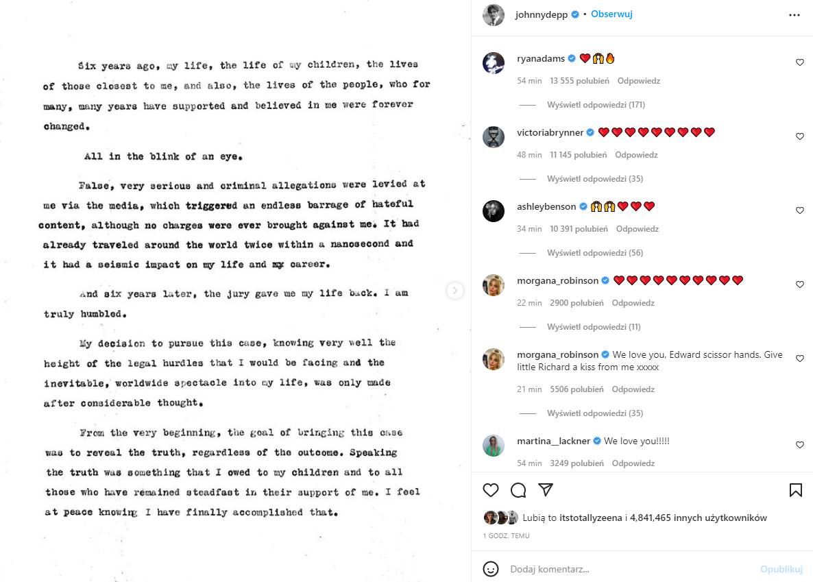 Instagram/Johnny Depp