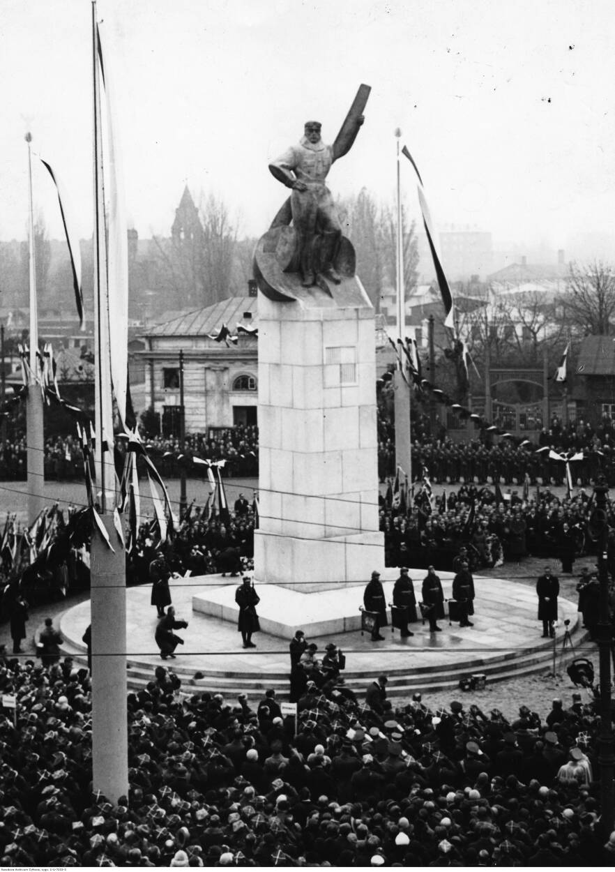 Odsłonięcie Pomnika Lotnika, Warszawa 11 listopada 1932, fot. NAC