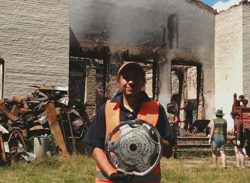 Jeden z wolontariuszy, Fot. Telegram