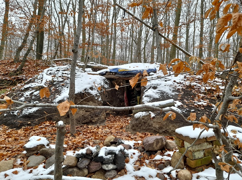 Budowany schron, Fot. Policja w Lęborku