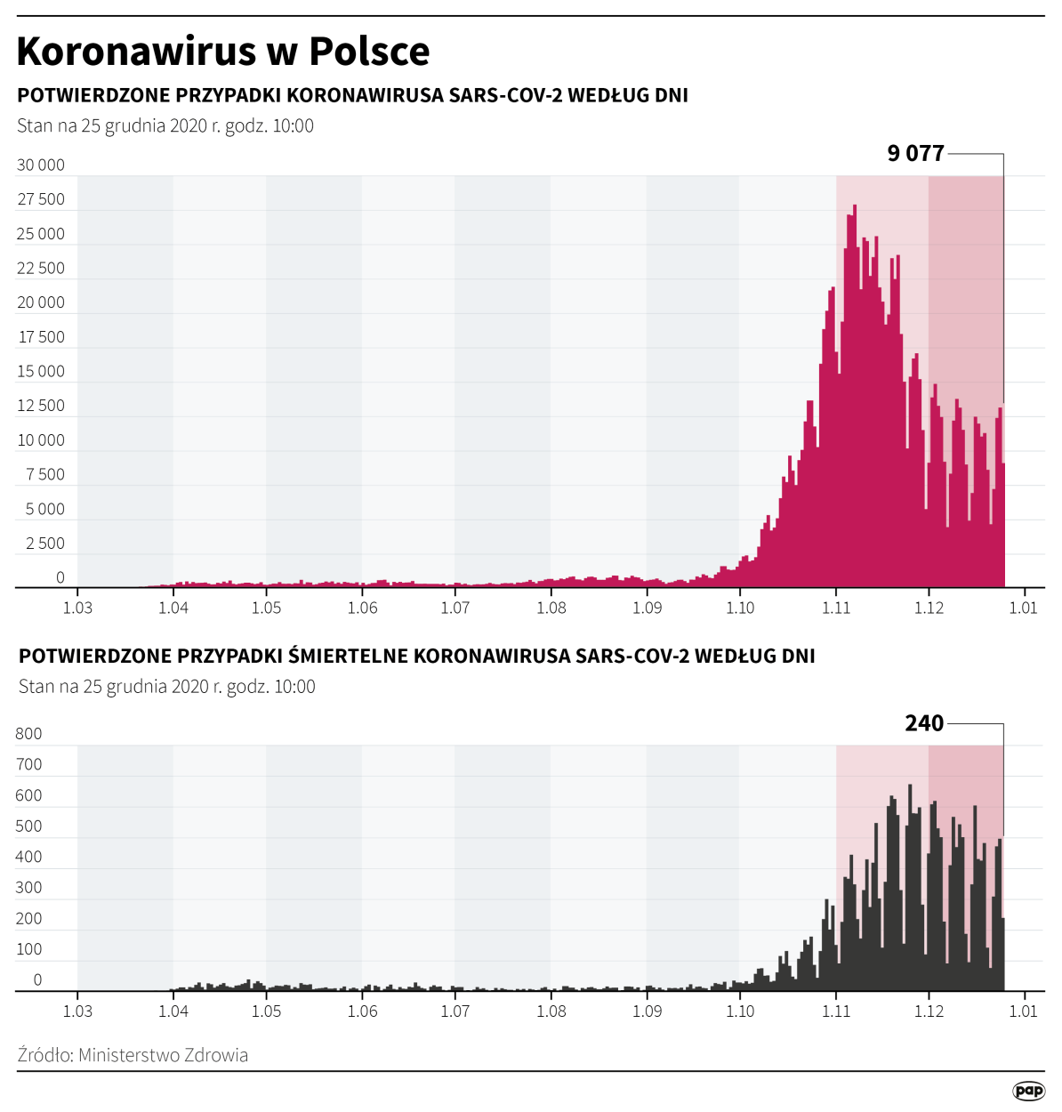 Koronawirus w Polsce - stan na 25 grudnia. Fot. PAP/Adam Ziemienowicz