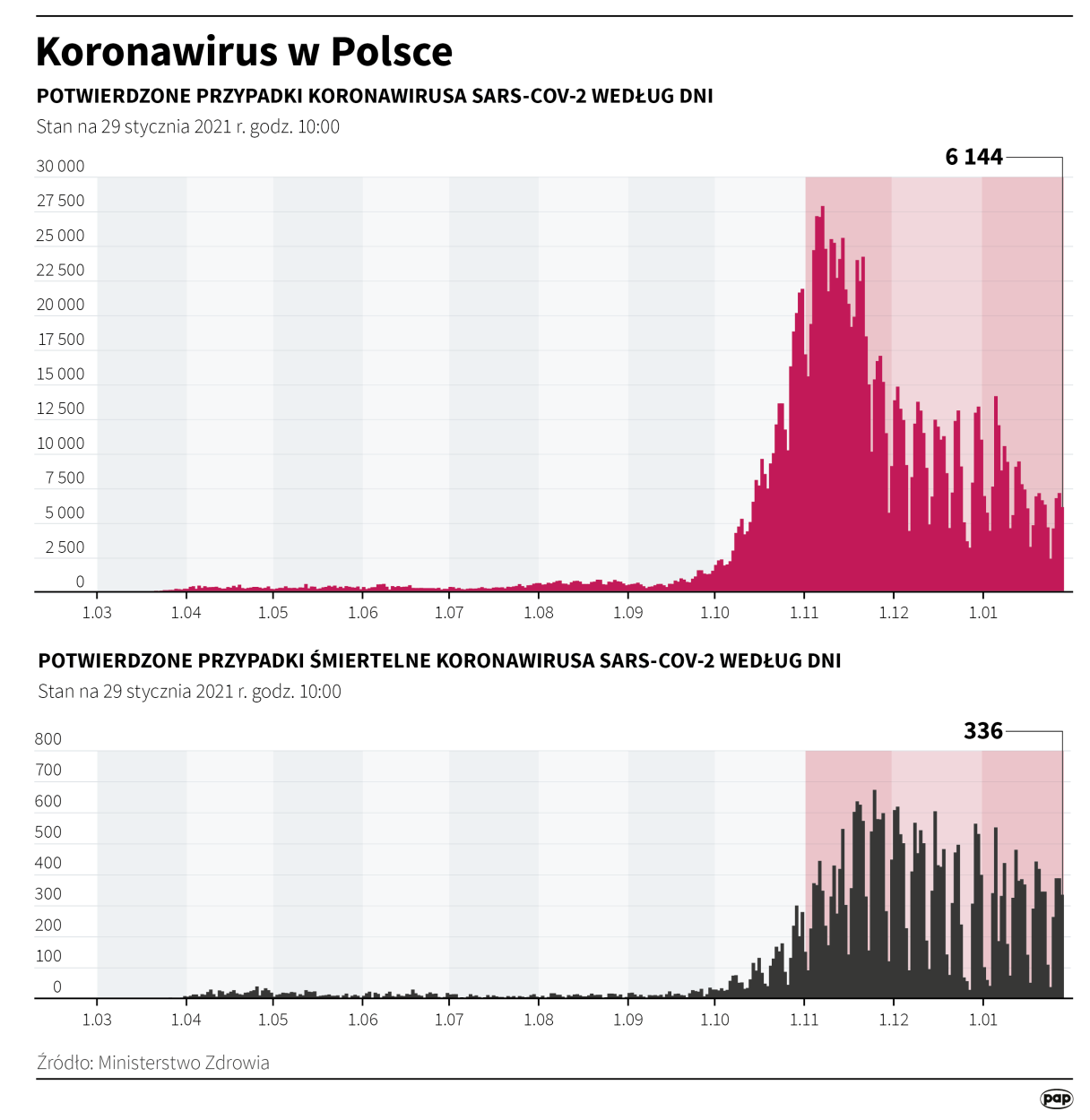 Koronawirus w Polsce - stan na 29 stycznia / PAP infografika / Maciej Zieliński