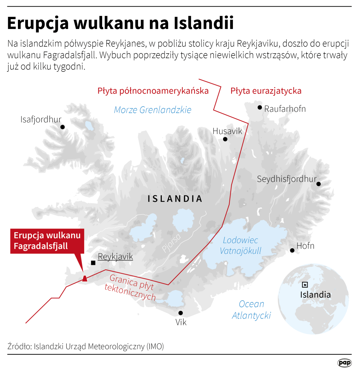 Erupcja wulkanu na Islandii Autor Maciej Zieliński