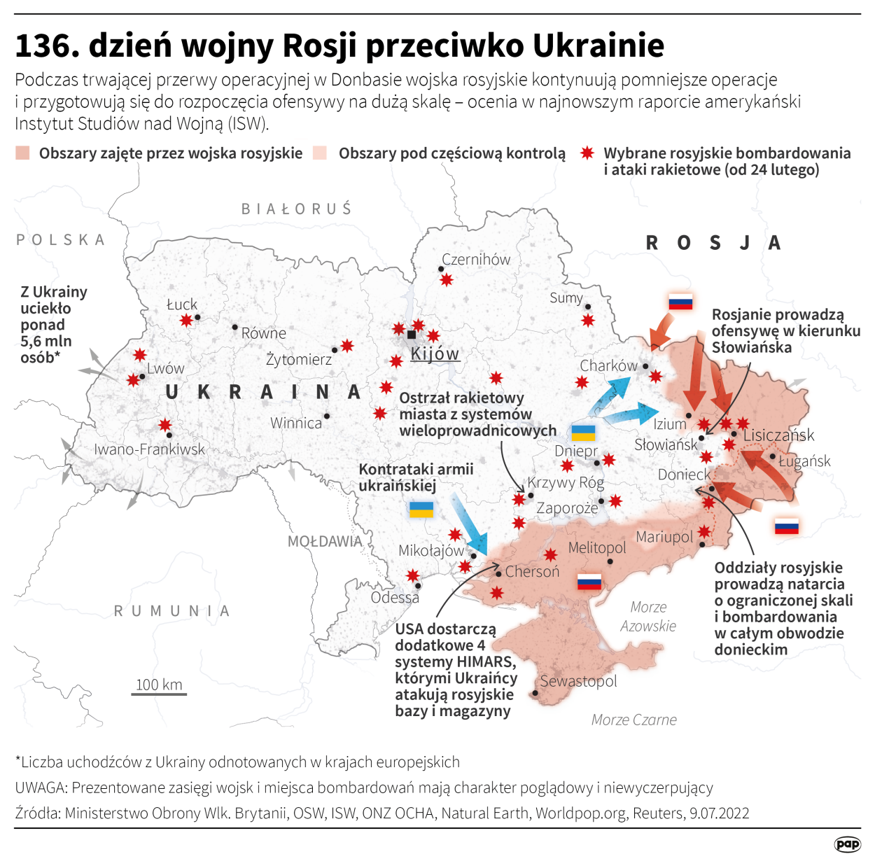 136. dzień wojny Rosji przeciwko Ukrainie, Autor: Maciej Zieliński 