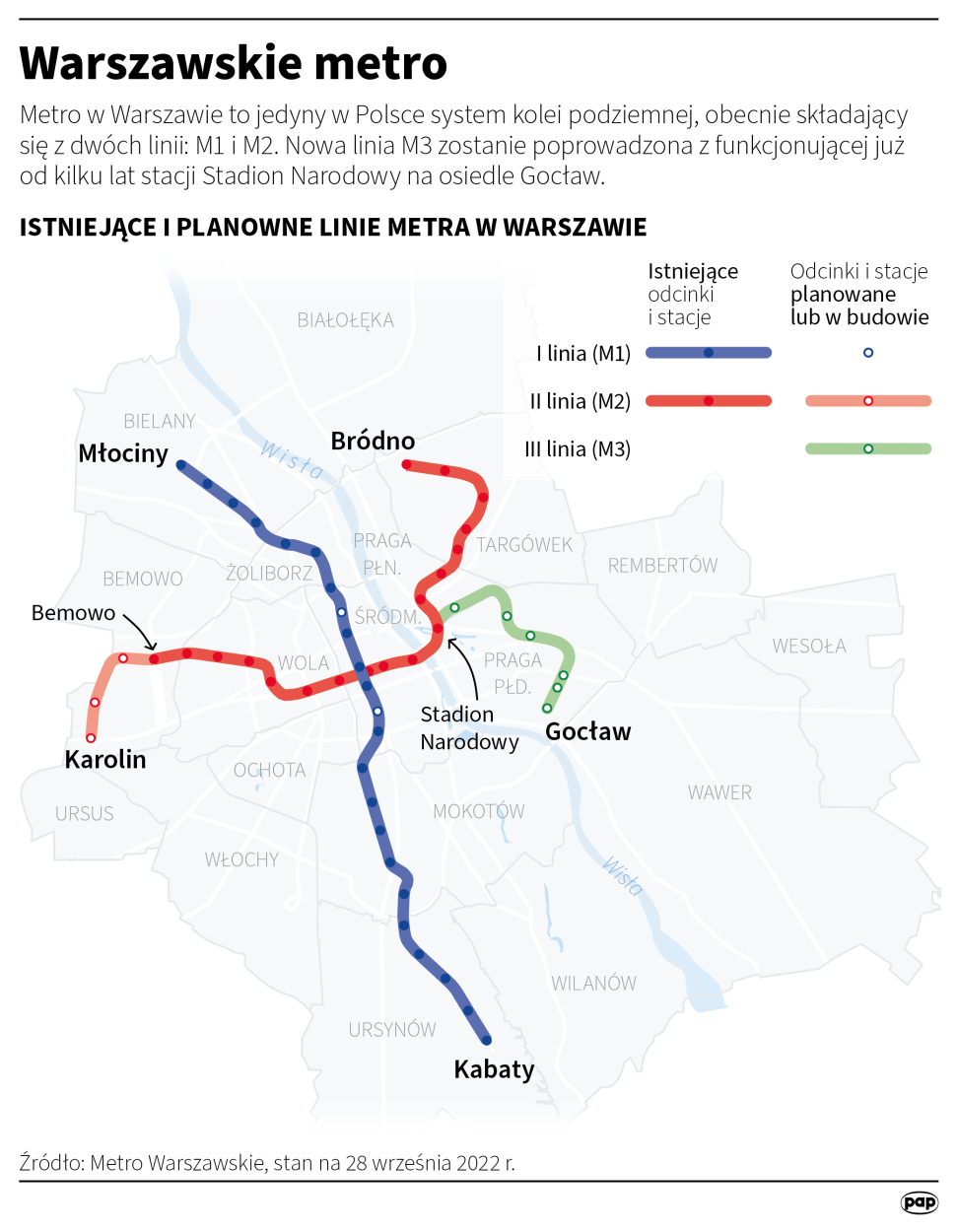 Warszawskie metro. Autorzy: PAP/Maciej Zieliński , Adam Ziemienowicz 