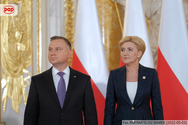 Andrzej Duda, Agata Kornhauser-Duda. Fot. PAP/Mateusz Marek