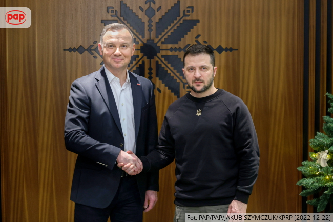 Andrzej Duda, Wołodymyr Zełenski. Fot. KPRP/Jakub Szymczuk/PAP