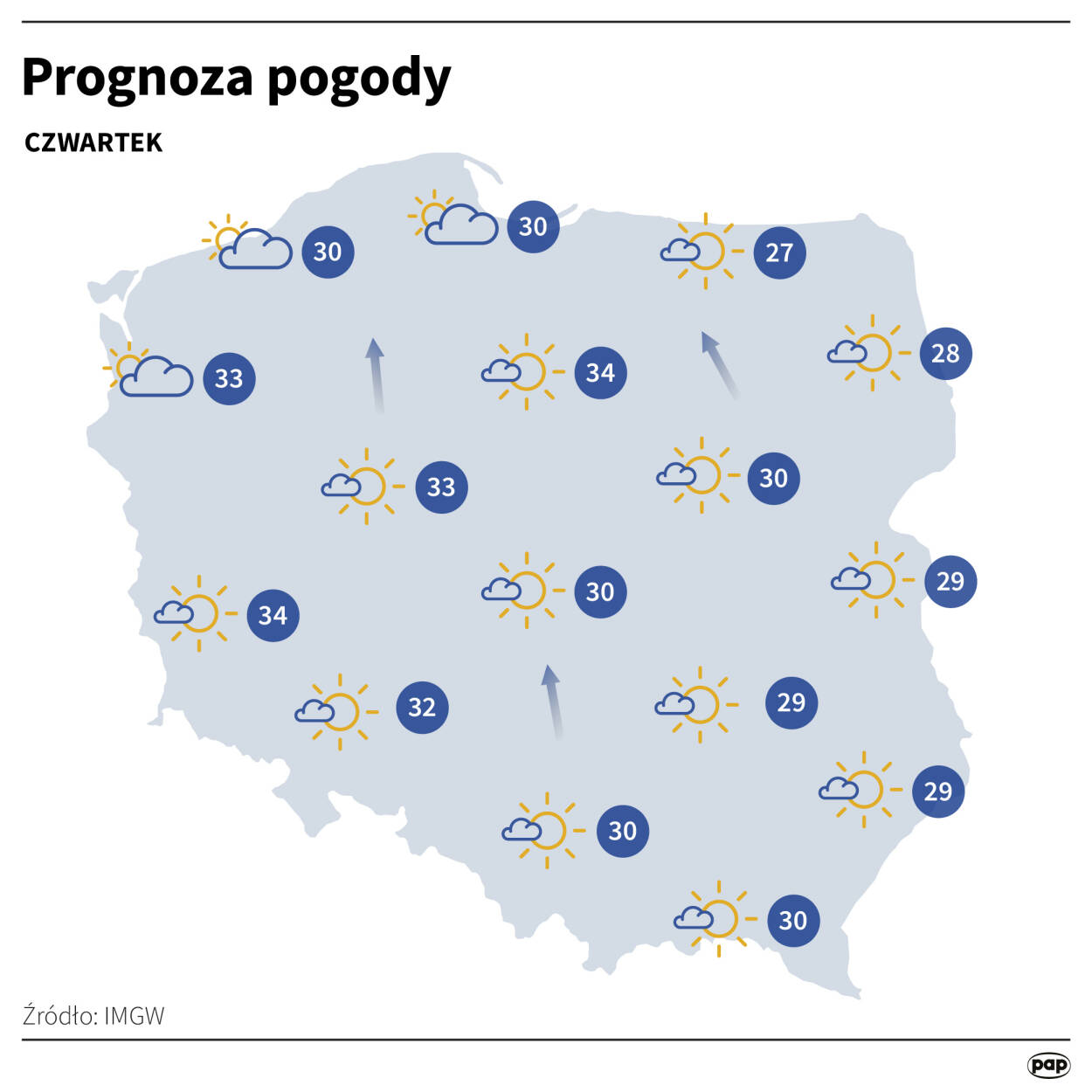 Prognoza pogody dla Polski na 4 sierpnia 2022 r., autorka: PAP/Zlata Bahachova