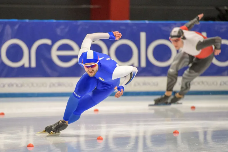 Mistrzostwa Polski w Wieloboju Sprinterskim w łyżwiarstwie szybkim. Fot. PAP/Grzegorz Michałowski