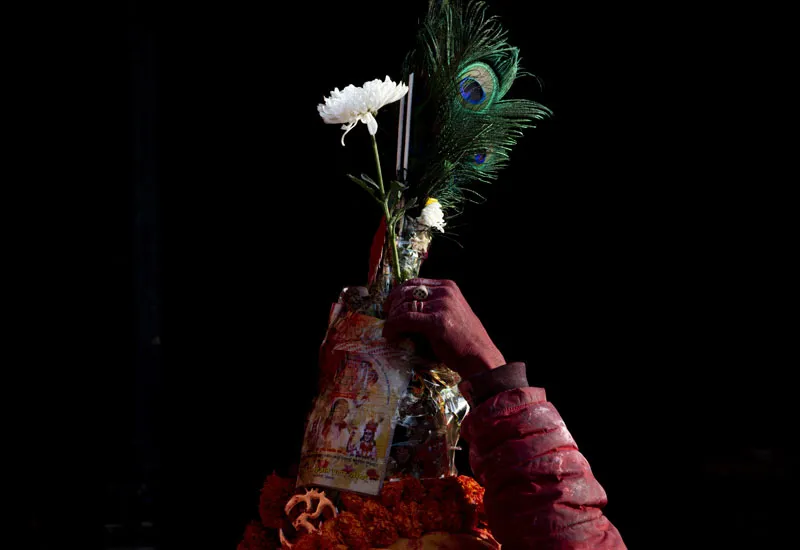 Nepal. Hinduskie święto Shivaratri czyli Wielka noc Śiwy Fot. PAP/ EPA/NARENDRA SHRESTHA 