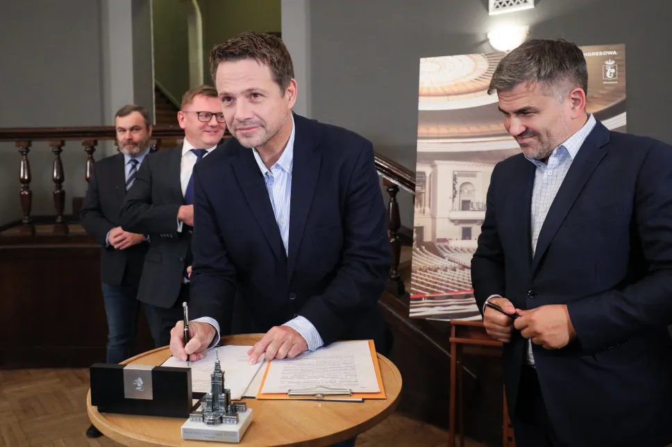 Warszawa, 09.11.2023. Sala Kongresowa w Pałacu Kultury i Nauki w Warszawie, fot. PAP/Paweł Supernak