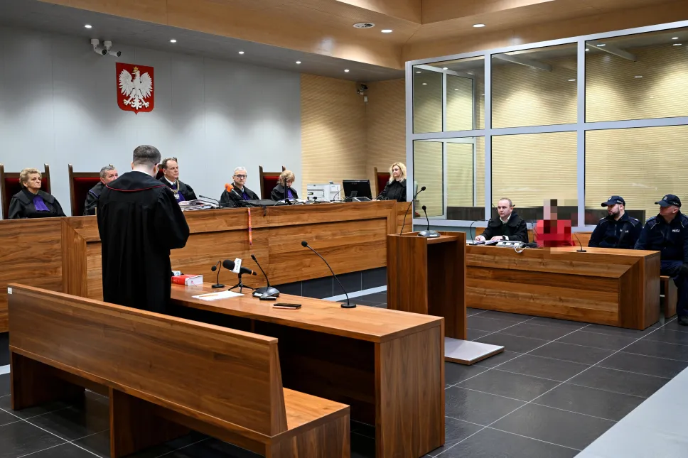 Proces Bartłomieja B. w Sądzie Okręgowym w Zamościu. Fot. PAP/Wojtek Jargiło
