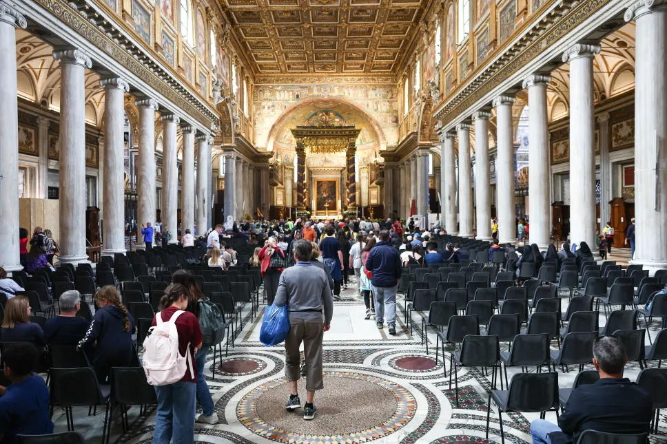 Bazylika Santa Maria Maggiore (Matki Bożej Śnieżnej) w Rzymie, gdzie pochowany zostanie Papież Franciszek. Fot. PAP/Art Service