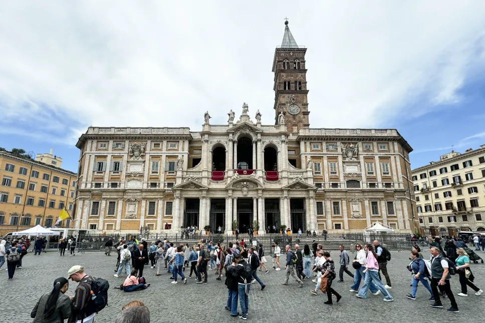 Bazylika Santa Maria Maggiore (Matki Bożej Śnieżnej) w Rzymie, gdzie pochowany zostanie Papież Franciszek. Fot. PAP/Art Service
