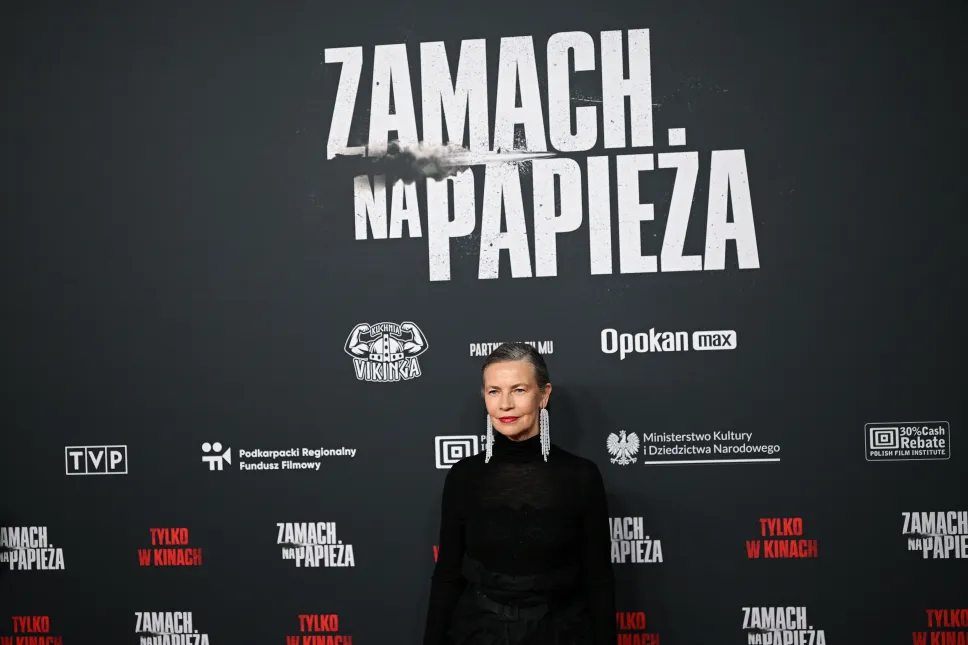 Lidia Popiel podczas premiery filmu „Zamach na papieża” Władysława Pasikowskiego. Fot. PAP/Marcin Obara