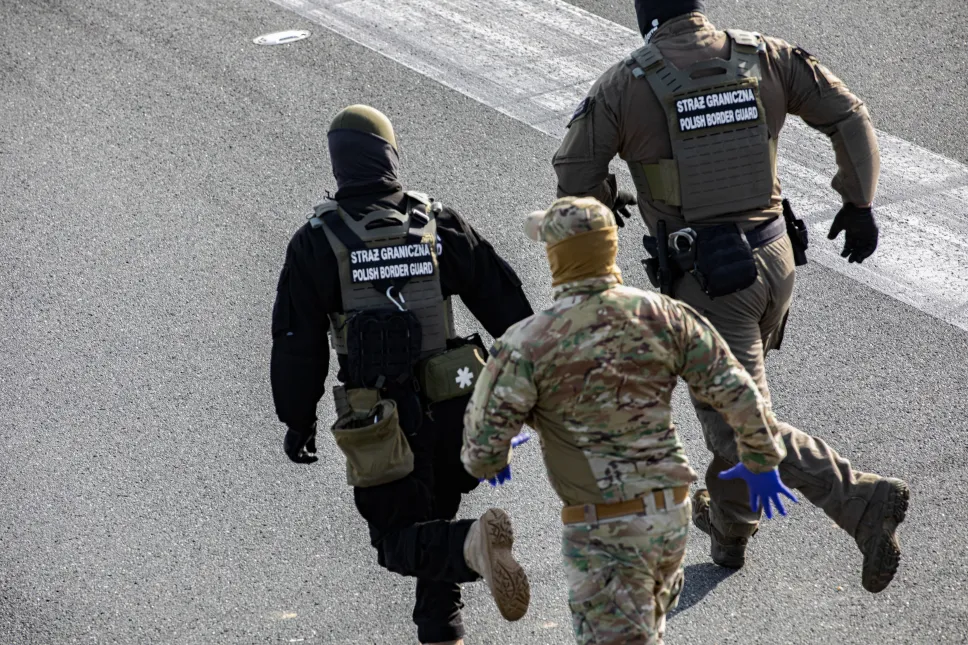  Ćwiczenia ratownicze NOKIA 25 na terenie Portu Lotniczego Wrocław. Fot. PAP/Krzysztof Ćwik