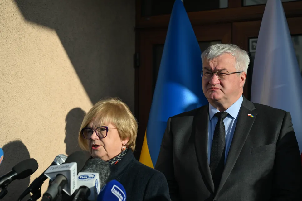 W Rzeszowie otwarto pierwszą placówkę dyplomatyczną Ukrainy. Fot. PAP/Darek Delmanowicz