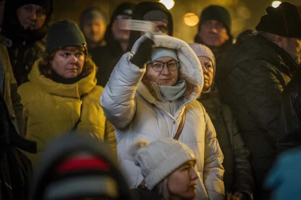 Protesty na Słowacji. Fot. PAP/EPA/JAKUB GAVLAK
