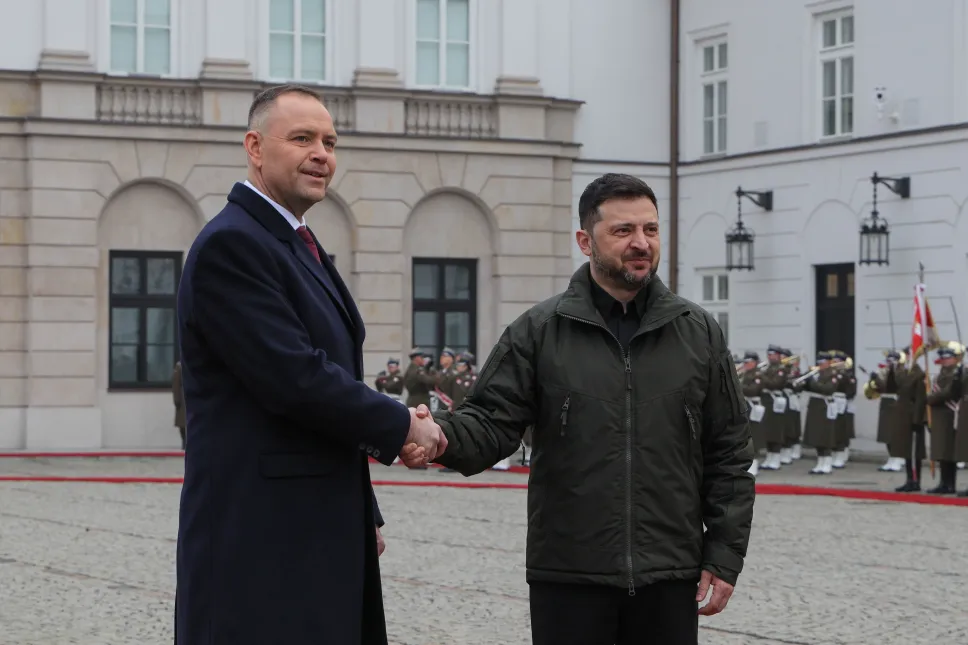 Prezydent Karol Nawrocki oraz prezydent Ukrainy Wołodymyr Zełenski. Fot. PAP/Paweł Supernak