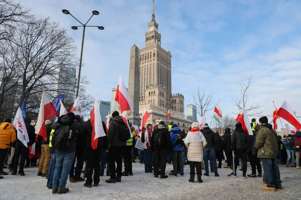 Protest rolników w Warszawie Fot. PAP/Paweł Supernak