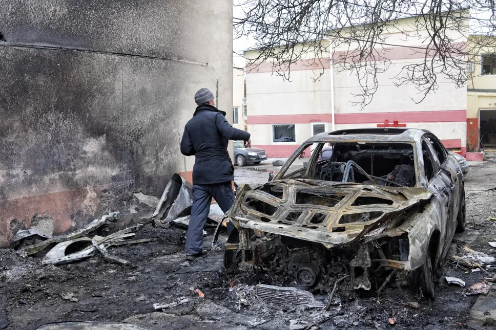 Zniszczenia spowodowane rosyjskim atakiem w Odessie. Fot. PAP/Alena Solomonova