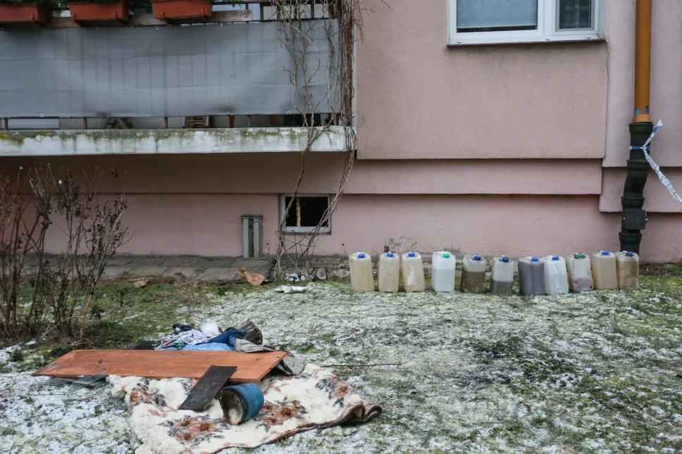 Wybuch i pożar w bloku w Gorzowie Wielkopolskim. Fot. PAP/Lech Muszyński
