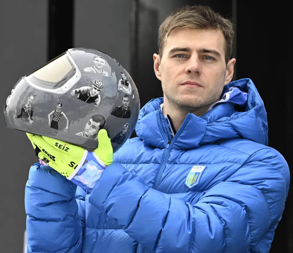 Ukraiński skeletonista Władysław Heraskewycz. Fot. PAP/EPA/DANIEL DAL ZENNARO 