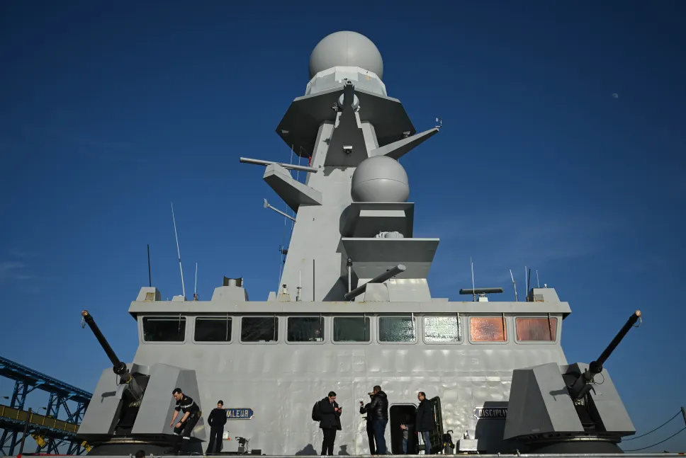 Francuska fregata obrony powietrznej „Chevalier Paul”. Fot. PAP/	Adam Warżawa