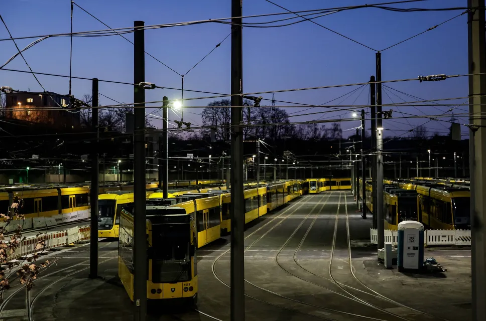 Strajki w niemieckiej komunikacji publicznej. Fot. PAP/EPA/FRIEDEMANN VOGEL