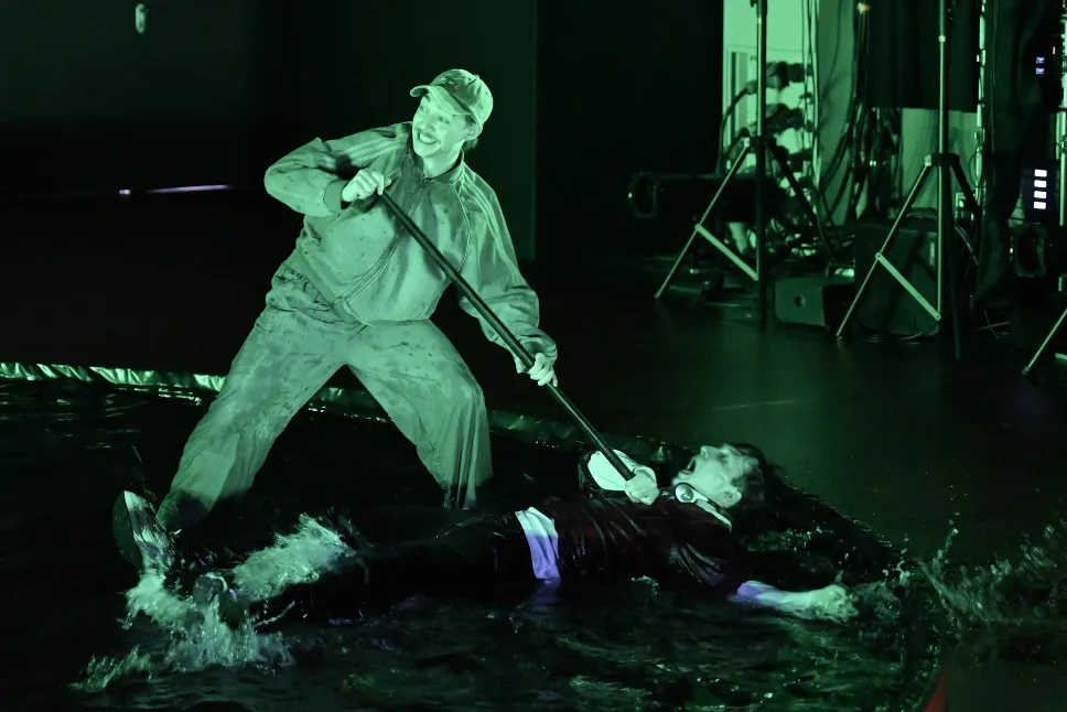 Próba medialna musicalu "Little" w reżyserii Małgorzaty Wdowik  w Centrum Sztuk Performatywnych "Piekarnia" Instytutu Grotowskiego we Wrocławiu. Fot. PAP/Maciej Kulczyński