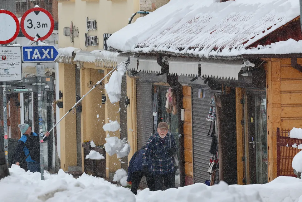 Powrót zimy w Zakopanem. Fot. PAP/Grzegorz Momot