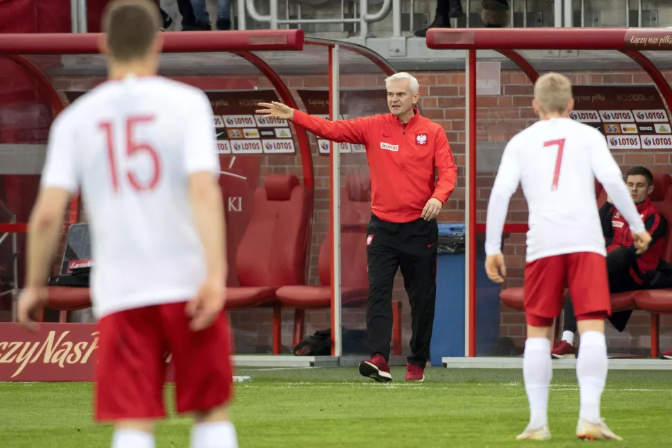 Trener piłkarskiej reprezentacji Polski U20 Jacek Magiera. Fot. PAP/Grzegorz Michałowski