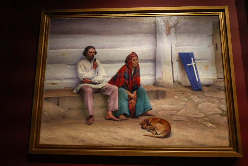 Aleksander Gierymski "Trumna chłopska". Fot. PAP/Albert Zawada