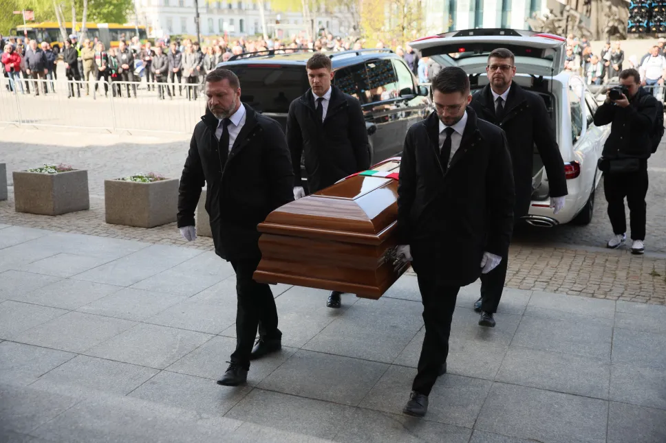 Uroczystości pogrzebowe Jacka Magiery. Fot. PAP/Leszek Szymański