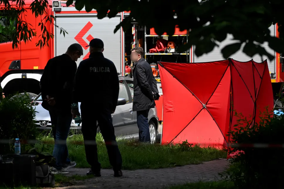 Miejsce strzelaniny przy ulicy Królowej Jadwigi w Białej Podlaskiej. Fot. PAP/Wojtek Jargiło