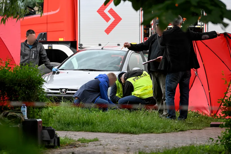 Miejsce strzelaniny przy ulicy Królowej Jadwigi w Białej Podlaskiej. Fot. PAP/Wojtek Jargiło