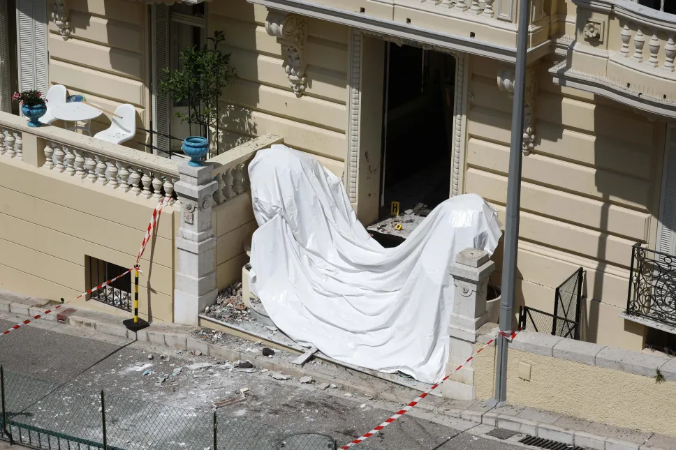 Miejsce wybuchu w Księstwie Monaco. Fot. PAP/EPA/SEBASTIEN NOGIER