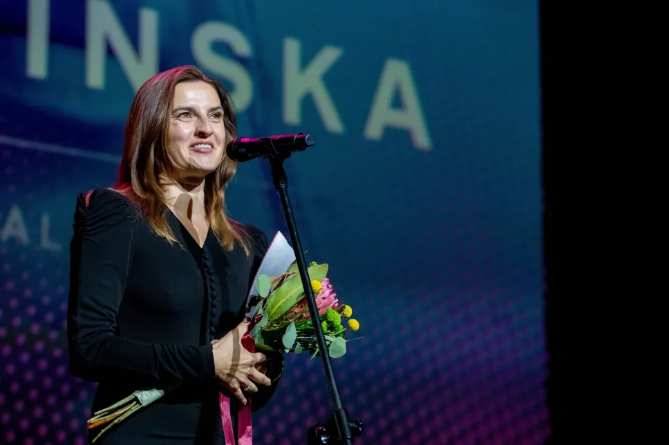 Laureatka Nagrody Filmowej Marszałka Województwa Kujawsko-Pomorskiego im. Poli Negri, aktorka Magdalena Czerwińska. Fot. PAP/Agnieszka Bielecka