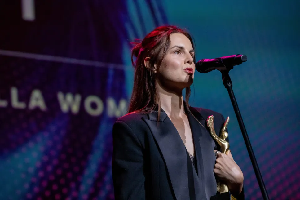  Laureatka Złotego Anioła dla Europejskiej Aktorki Bella Woman, aktorka Agata Turkot. Fot. PAP/Agnieszka Bielecka