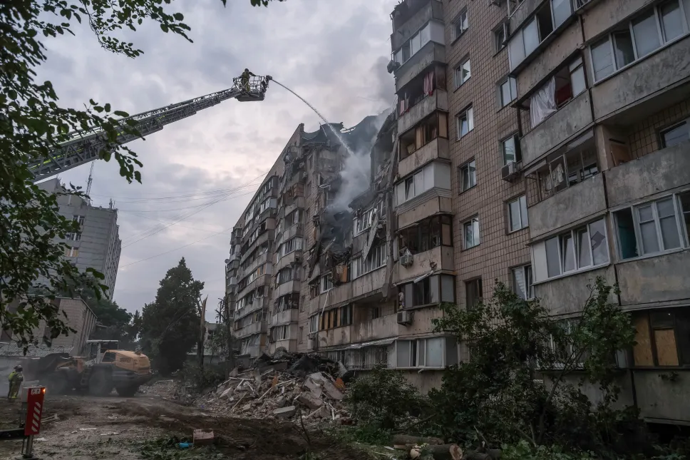 Kijów po rosyjskim ataku. Fot. PAP/Vladyslav Musiienko