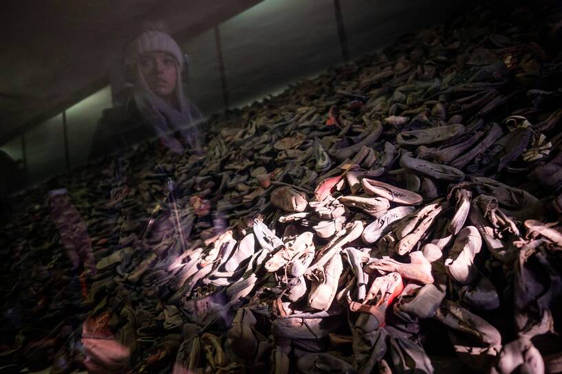 Buty więźniów w Muzeum Auschwitz Fot. PAP/Kay Nietfeld