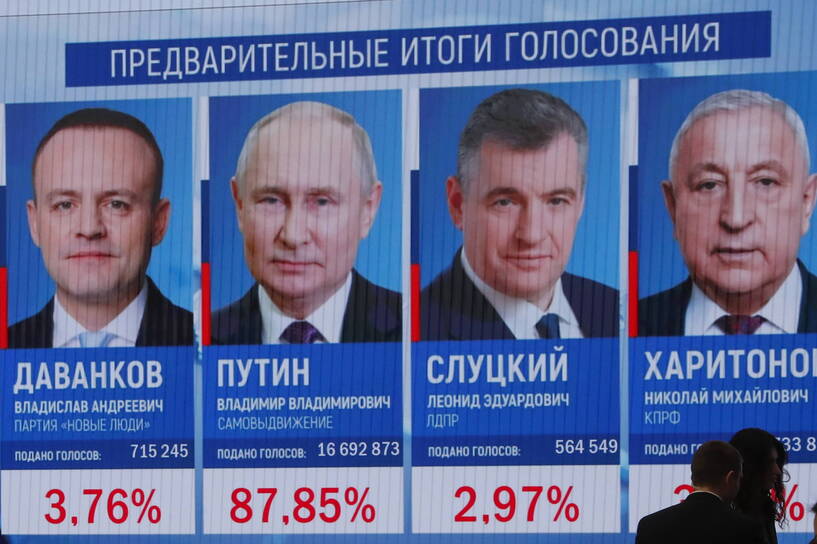 Wybory prezydenckie w Rosji. Fot. PAP/EPA/MAXIM SHIPENKOV 
