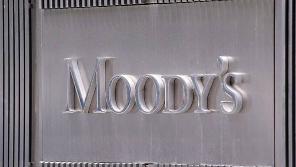 A file picture dated 13 July 2011 shows the Moody's logo outside the offices of Moody's Corporation in New York, New York, USA. Reports state that Moody's downgraded on 30 November 2012 the European Stability Mechanism (ESM). *** Local Caption *** 50604068 Archiwum fot. PAP/EPA/ANDREW GOMBERT