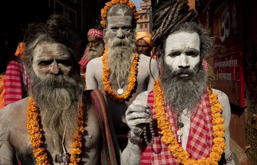 Nepal. Hinduskie święto Shivaratri czyli Wielka noc Śiwy Fot. PAP/ EPA/NARENDRA SHRESTHA 