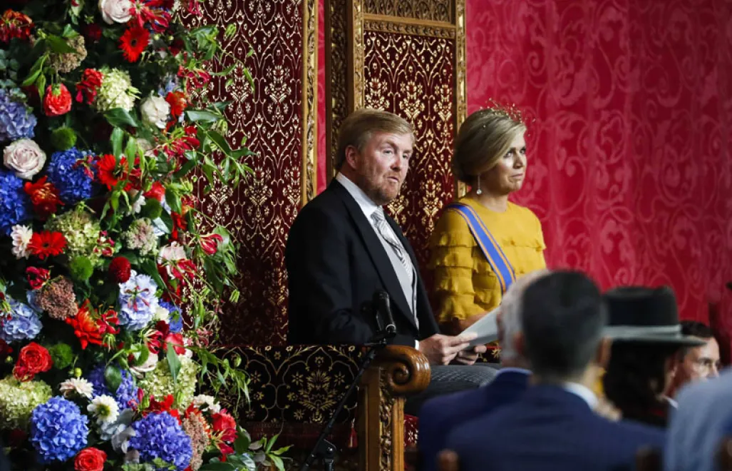 Król Wilhelm-Alexander oraz królowa Maxima Fot. PAP/ EPA/Remko de Waal 