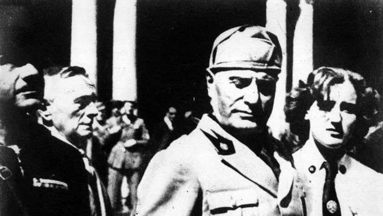 Benito Mussolini, Elena Curti. Fot. Twitter/Etrurianews